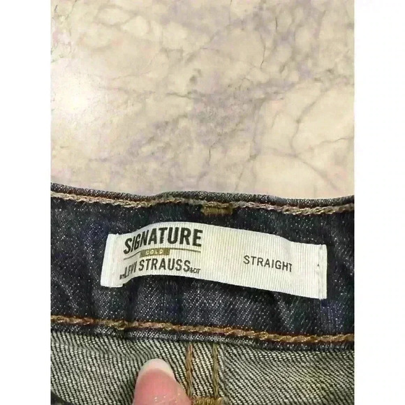 Boys Levi Strauss Signature Gold Straight Jeans 12 Regular 26” X 27” Dark Wash - Picture 2 of 4